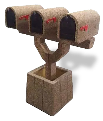 MBPCR3 - Three Head Mailbox with Planter