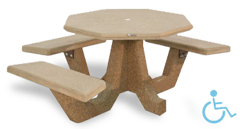 OPT-40-H ADA Accessible Octagon Picnic Table